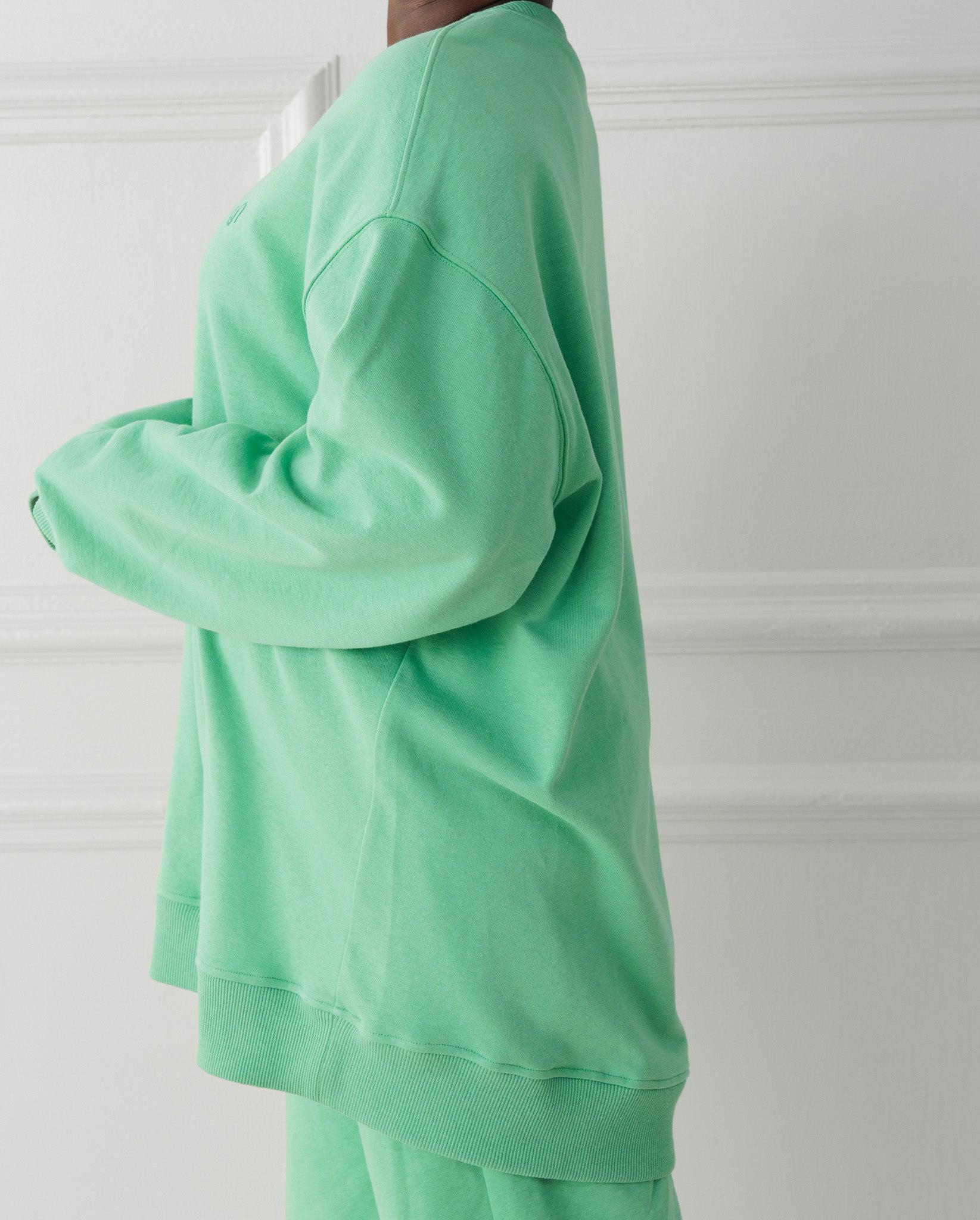 Crew Neck Sweat Green - Image 4