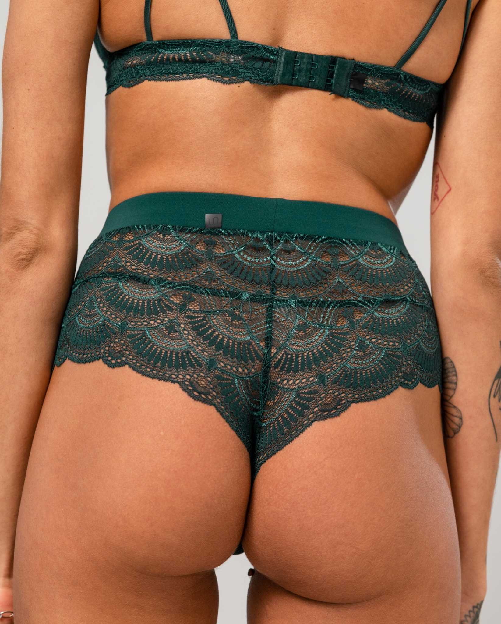 Lace Highwaist String Pine Green - Image 13