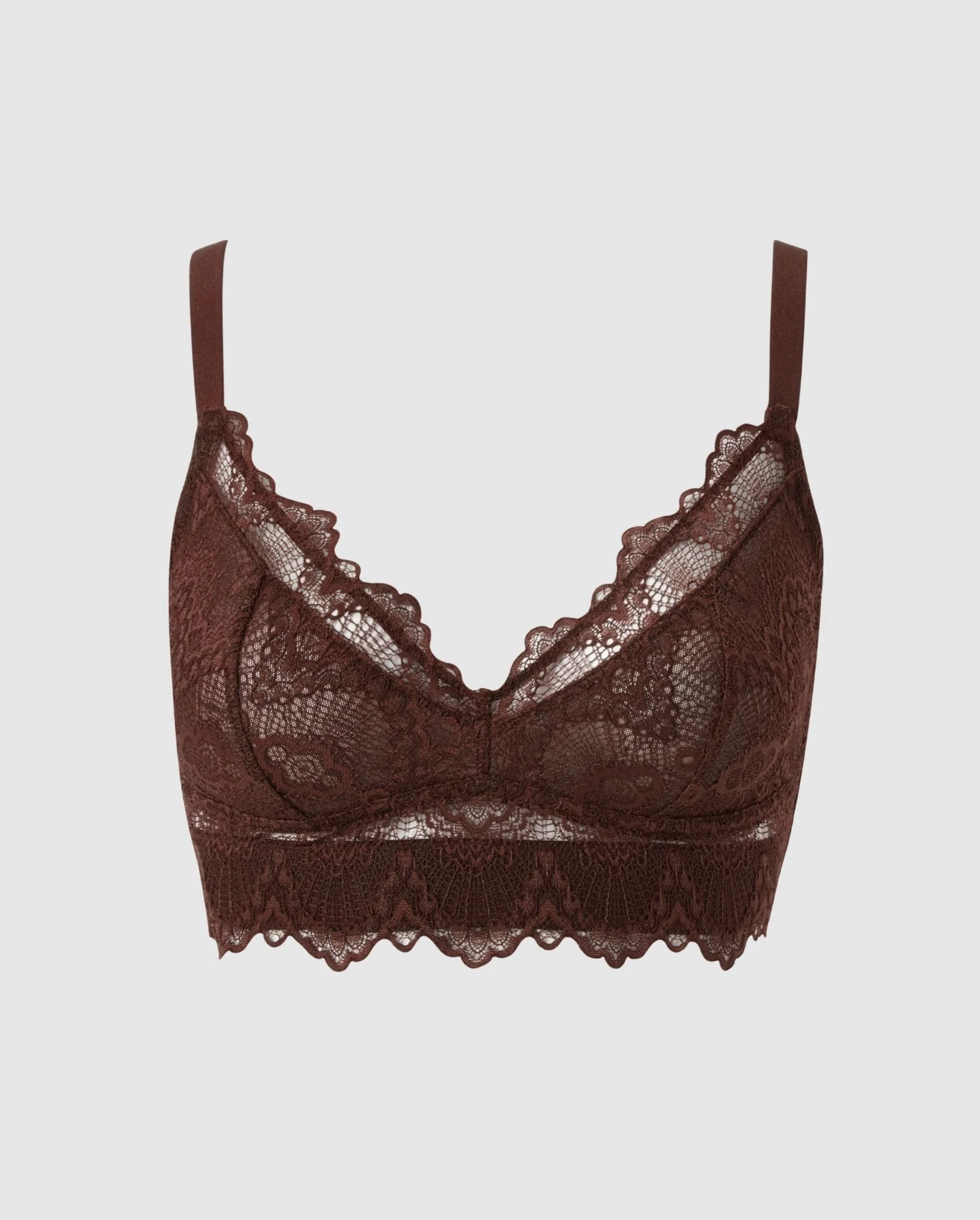 Lace Support Bra Coffee - Image 2