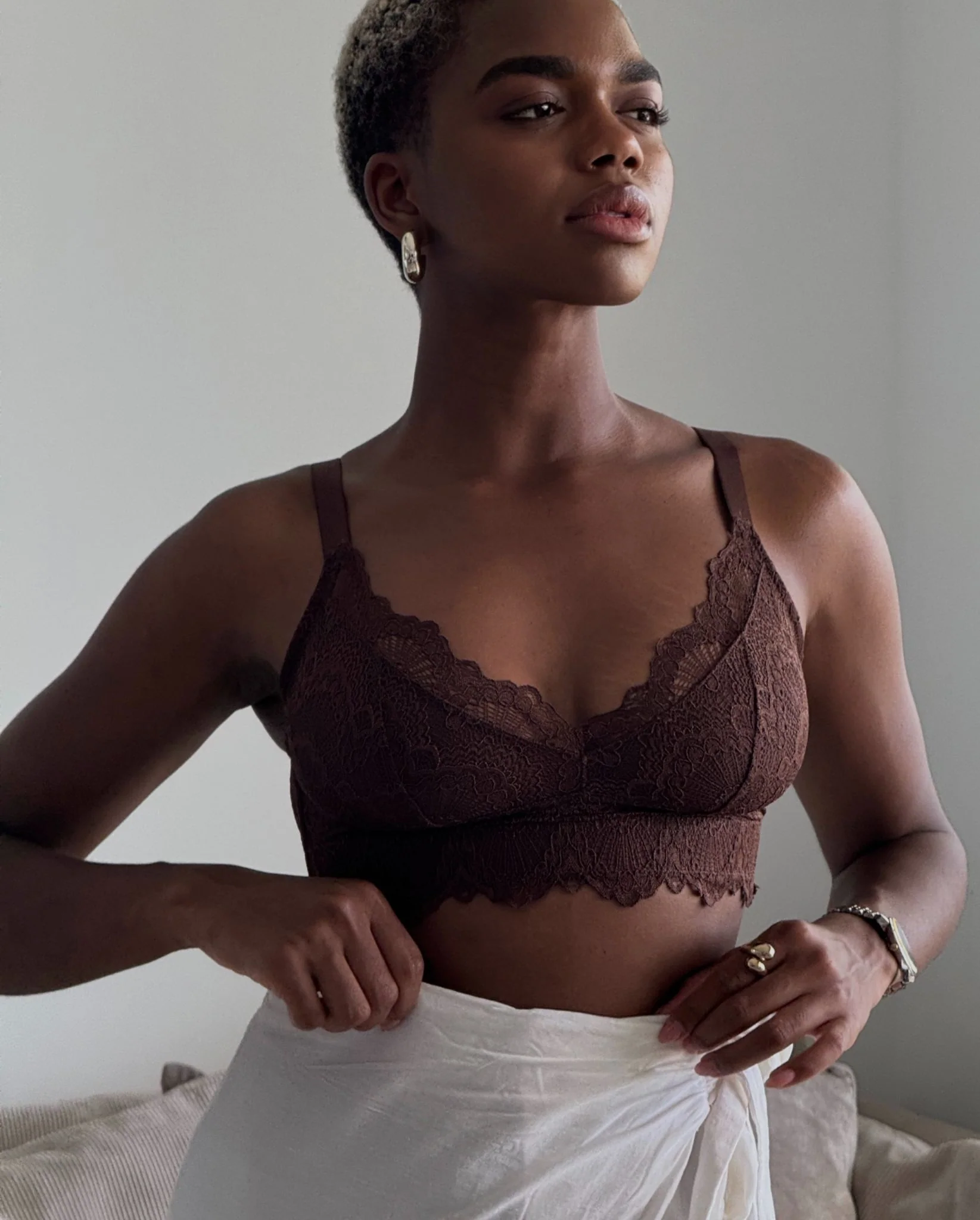 Lace Support+ Bra Coffee - Image 4