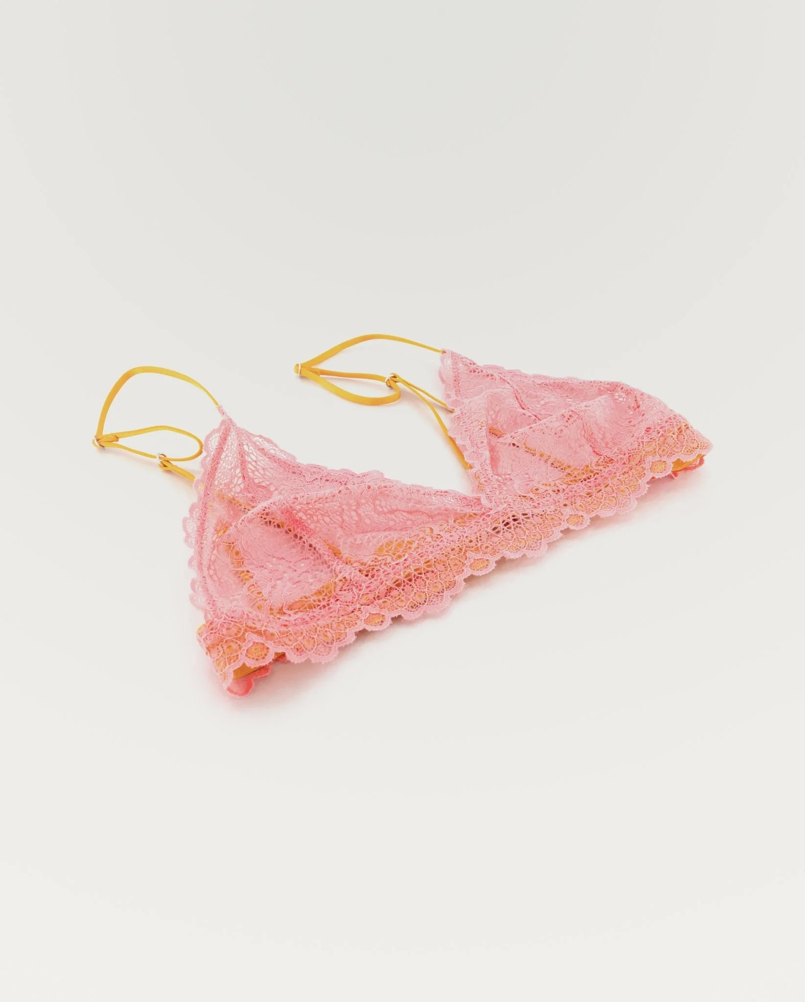 Lace Triangle Bralette Coral - Image 7