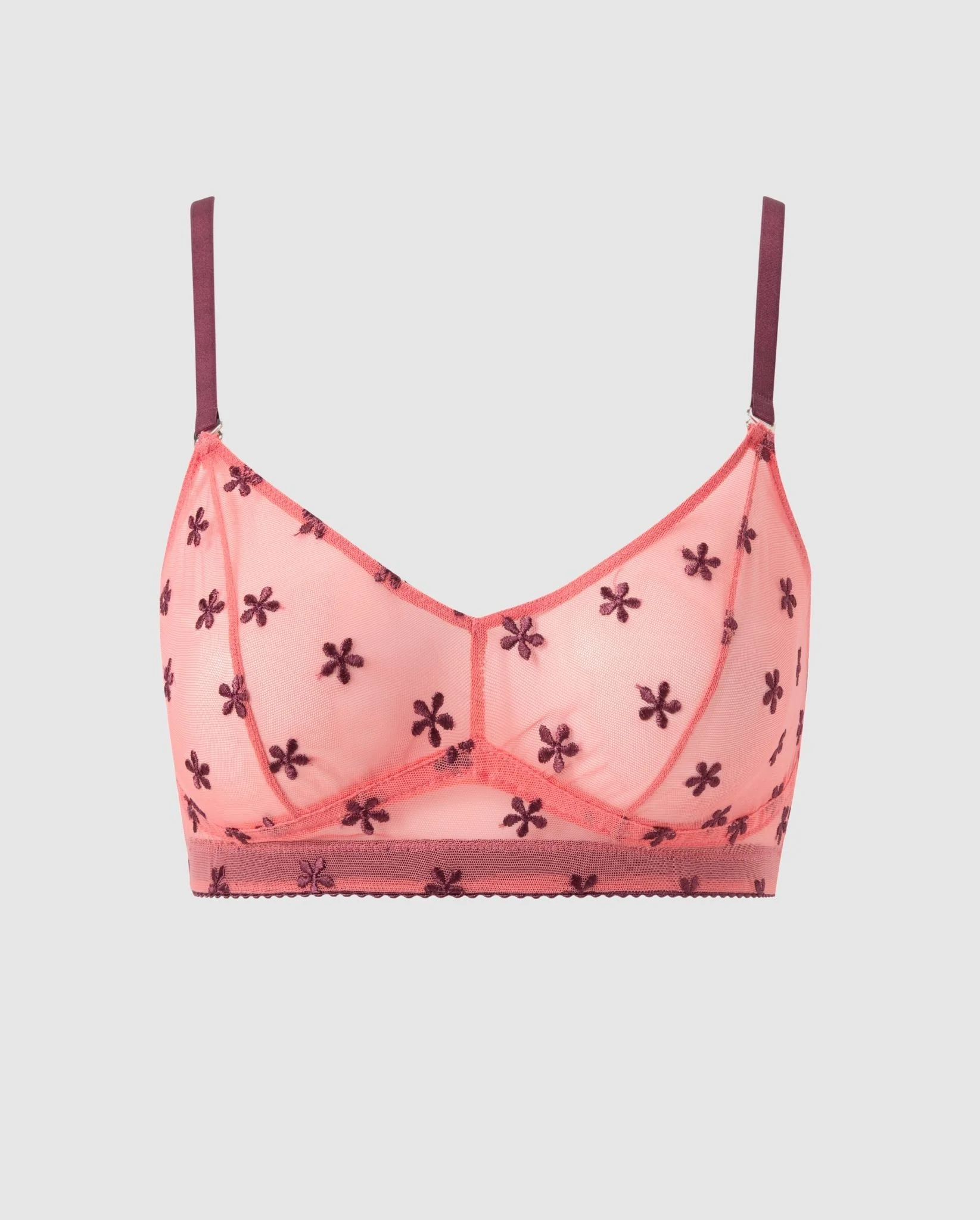 Mesh Balconette Coral/Cherry - Image 2