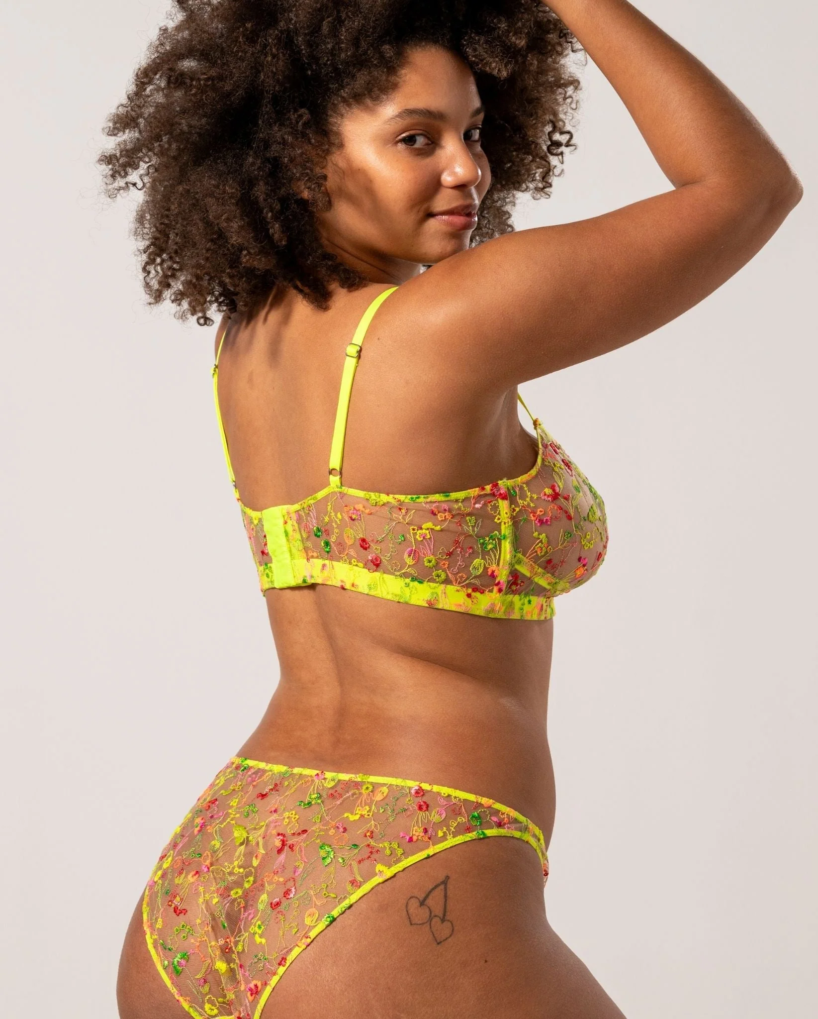 Mesh Balconette Neon Yellow - Image 3