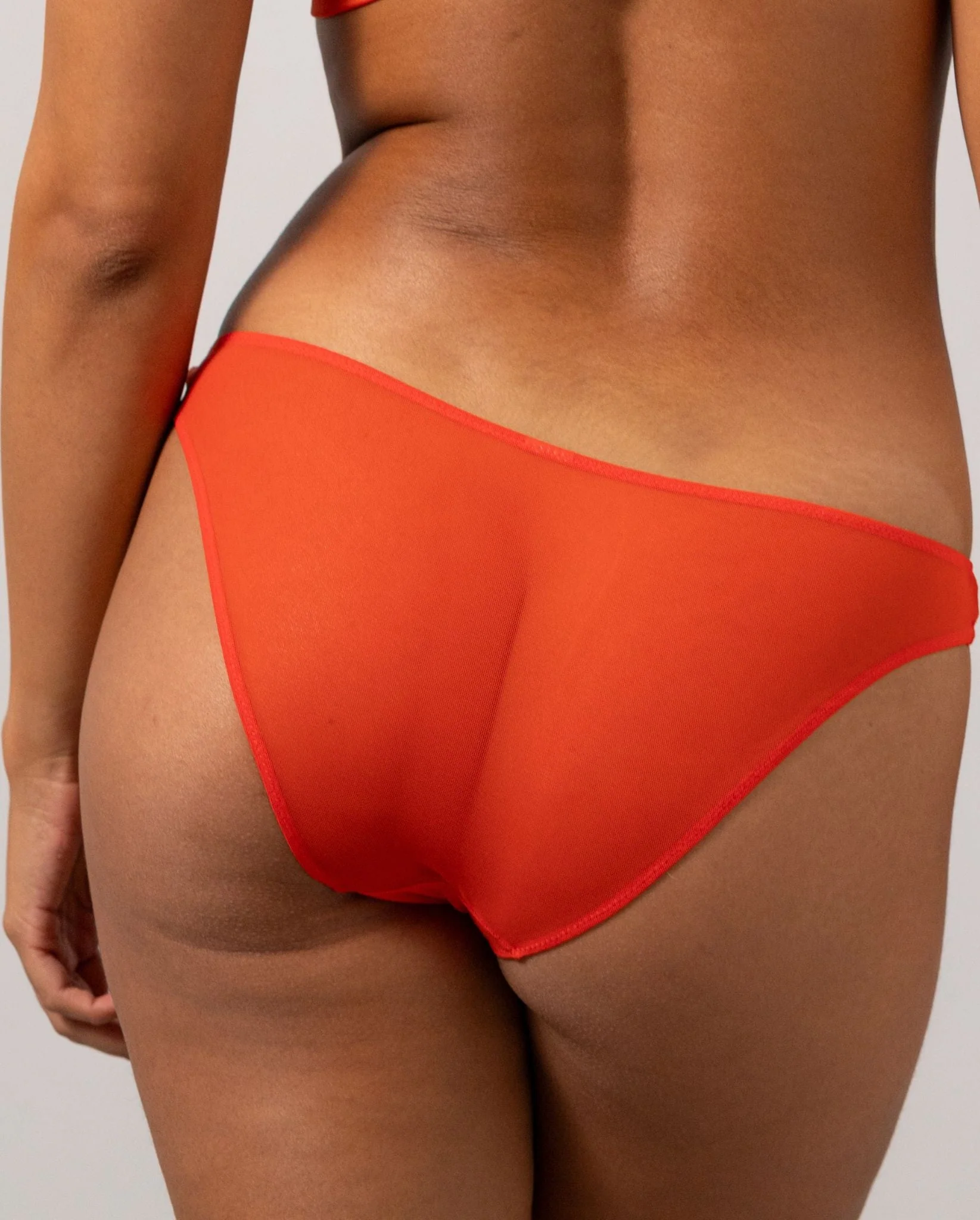 Mesh Bikini Briefs Fiery Red - Image 5