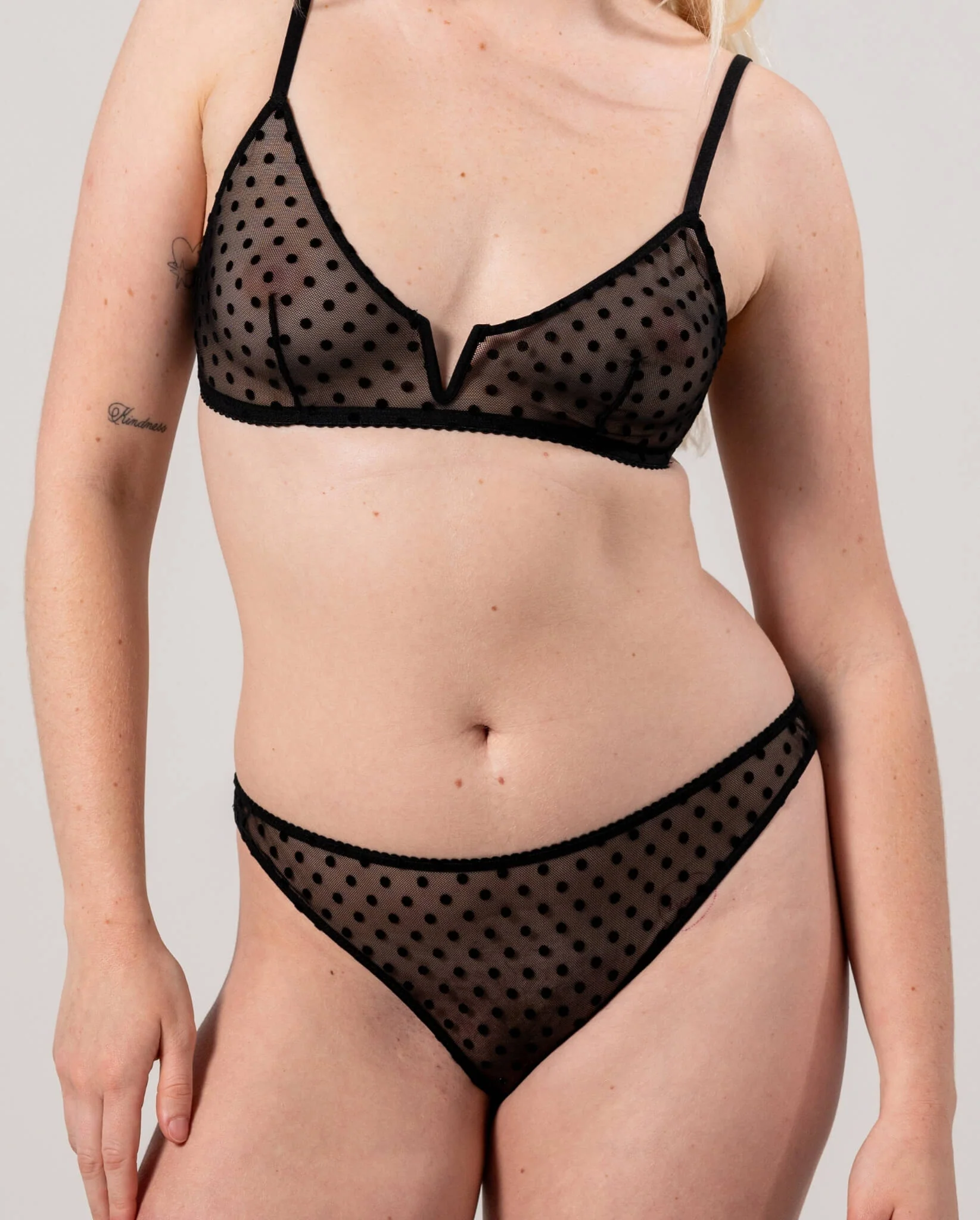 Mesh Bikini Briefs Black Dots - Image 6
