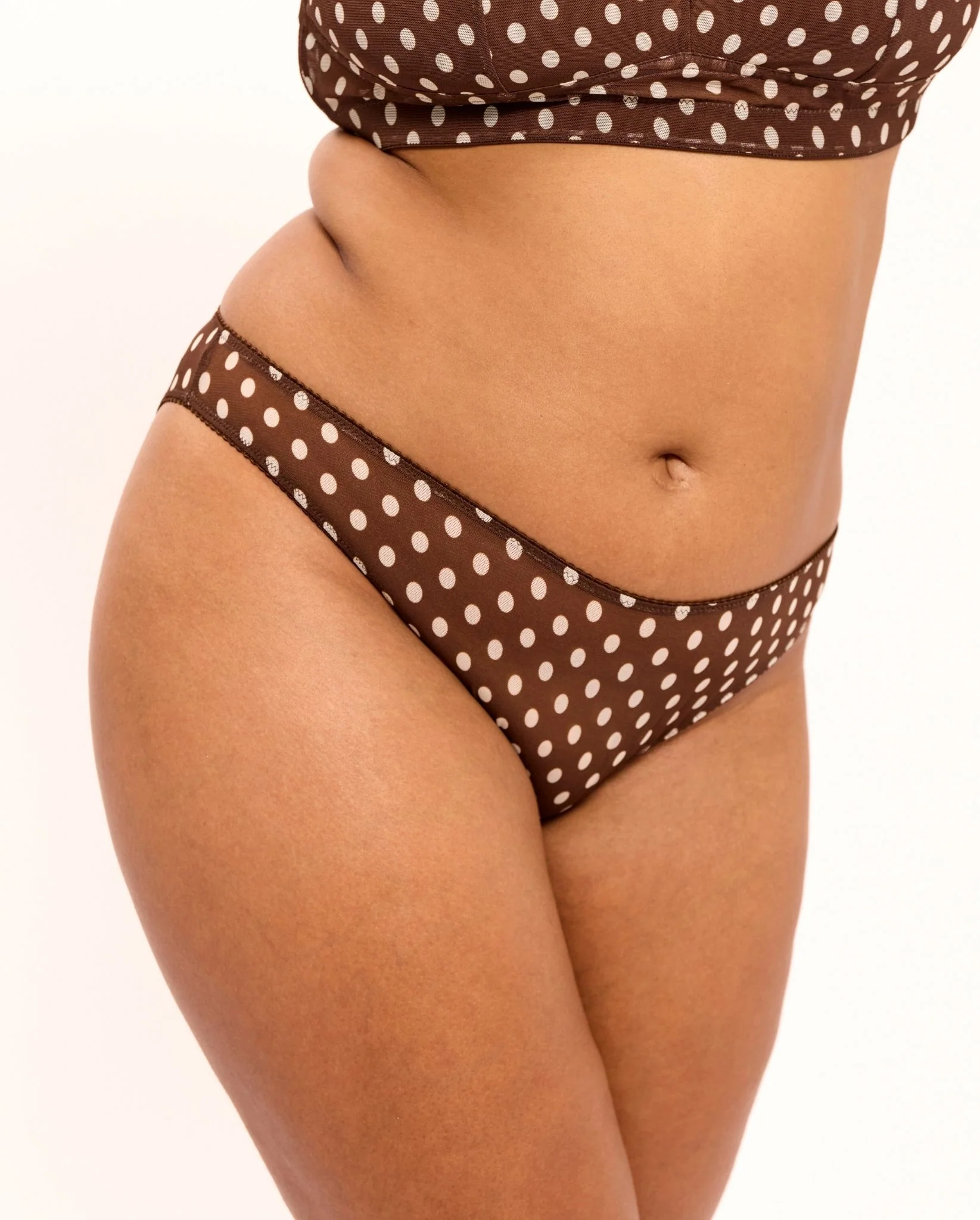 Mesh Bikini Briefs Brown Dot - Image 10