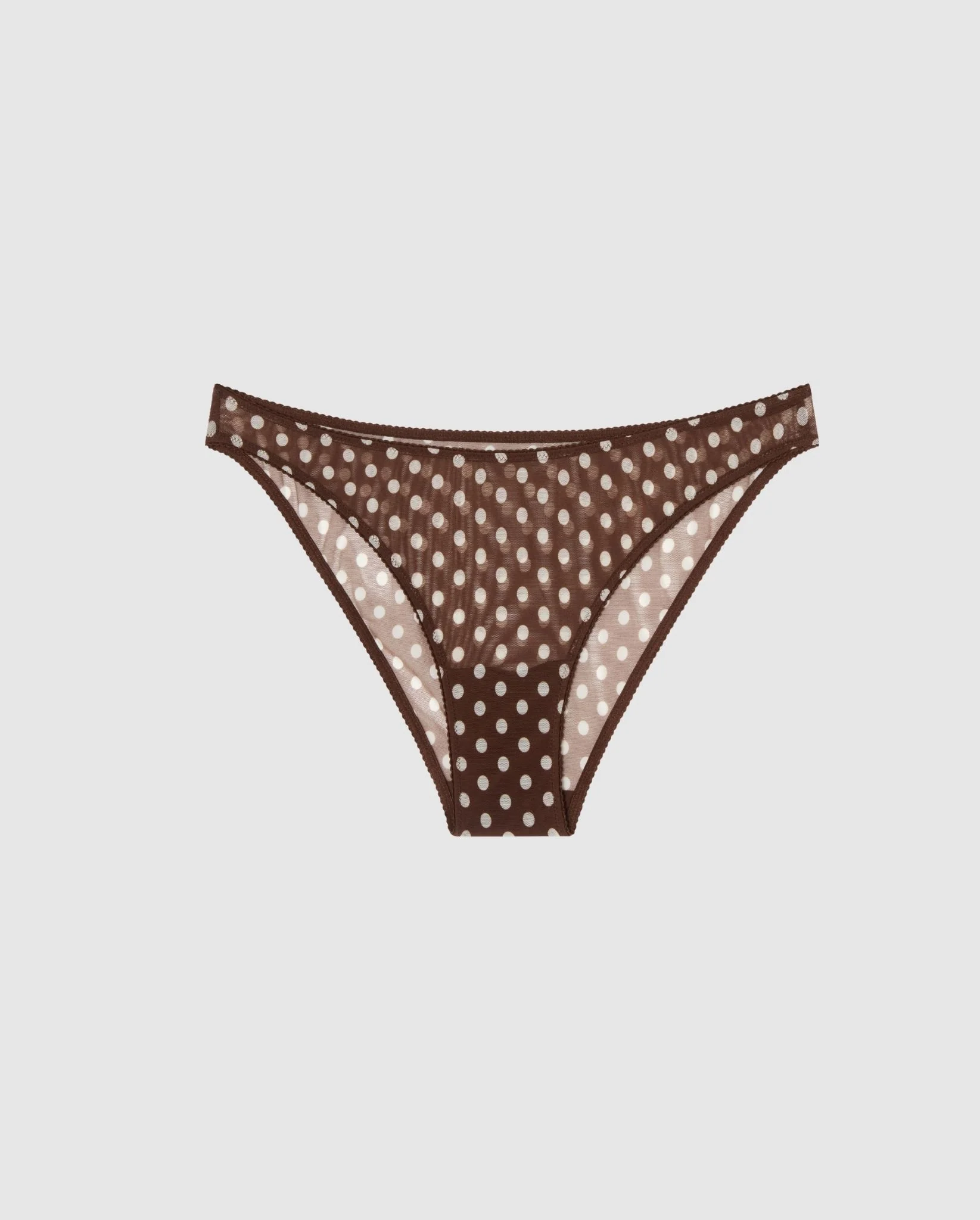 Mesh Bikini Briefs Brown Dot - Image 2