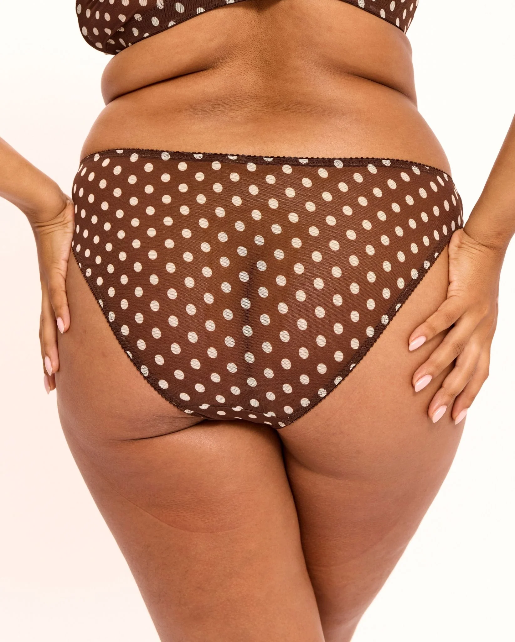 Mesh Bikini Briefs Brown Dot - Image 9