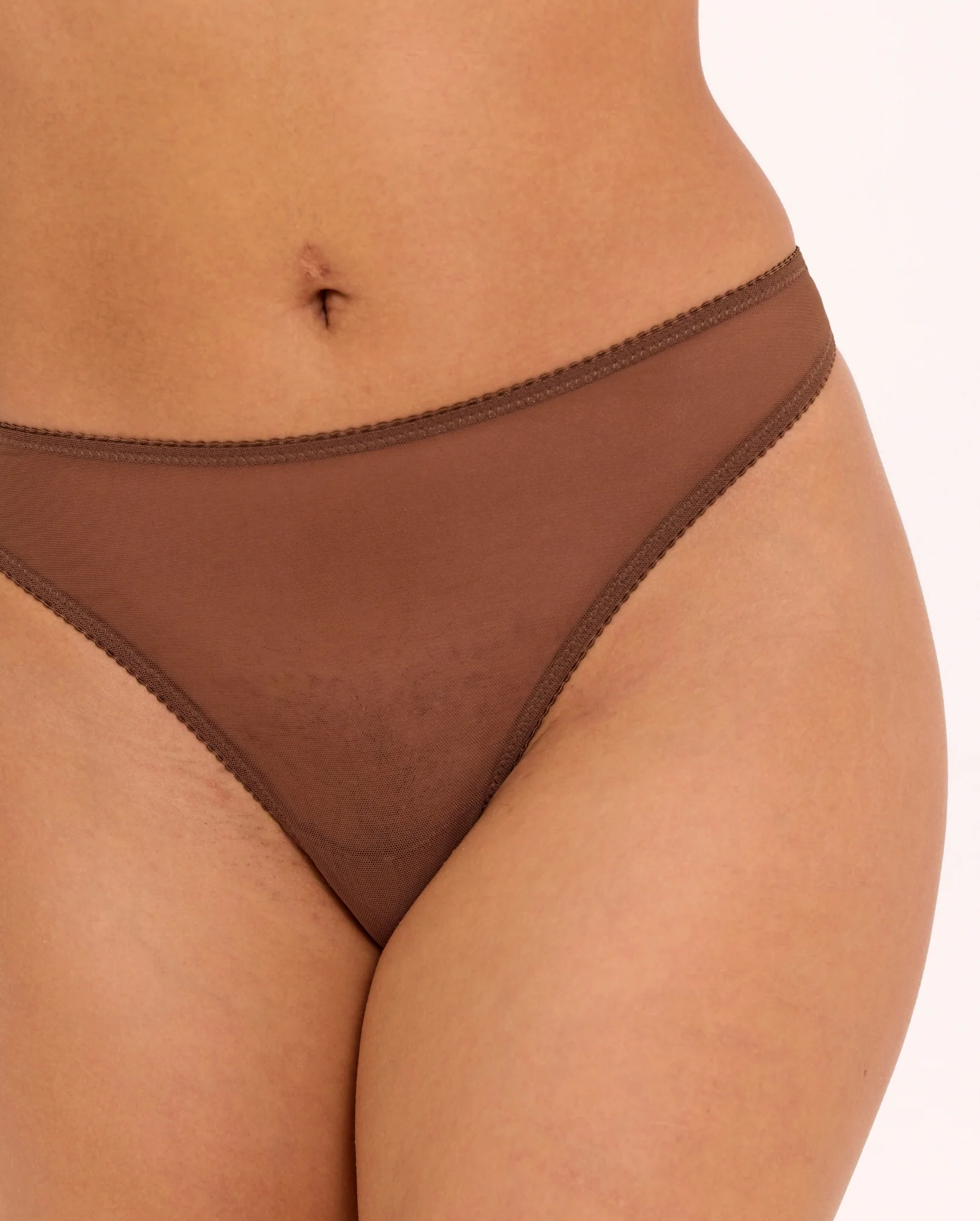 Mesh Bikini Briefs Mocha