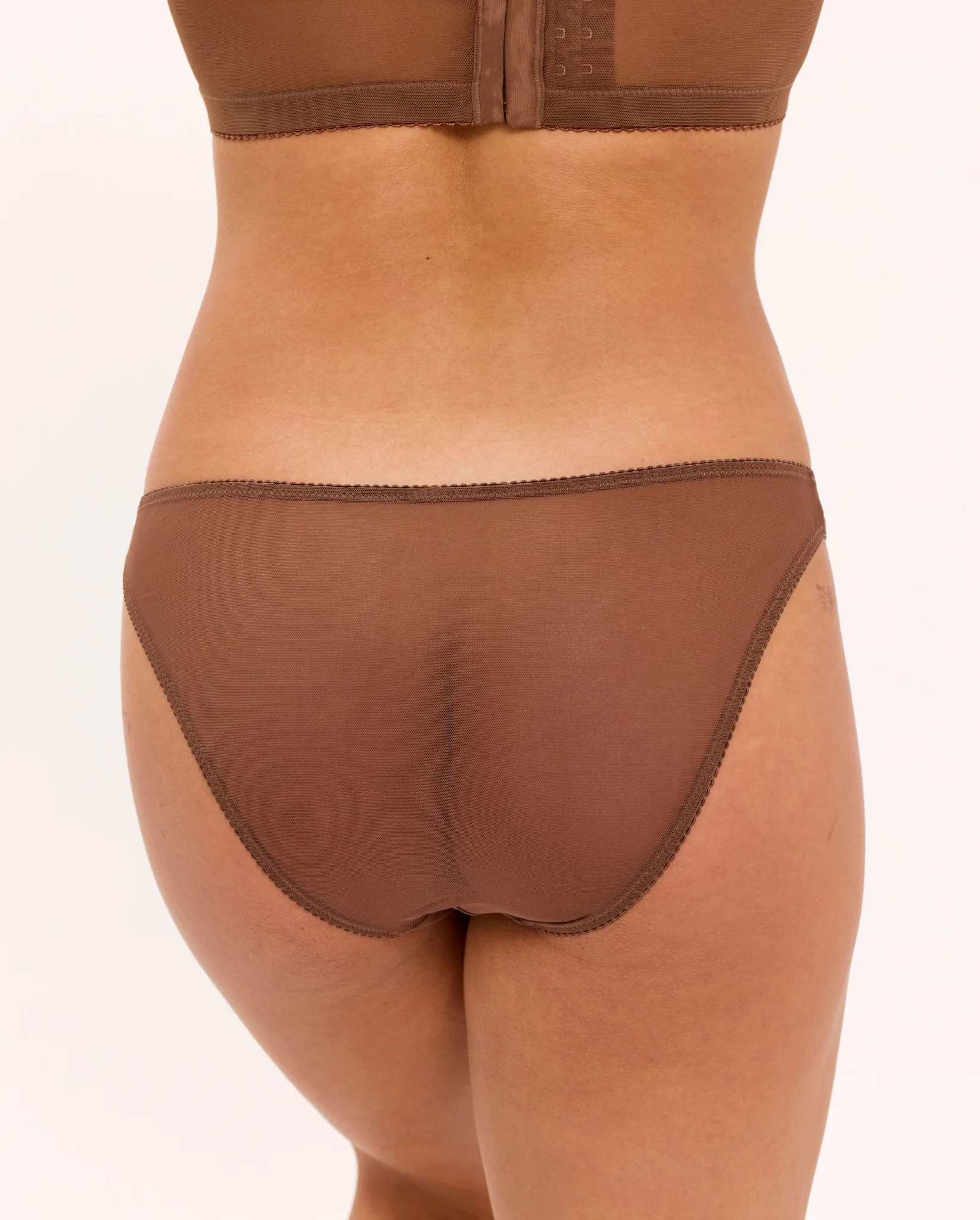 Mesh Bikini Briefs Mocha - Image 3