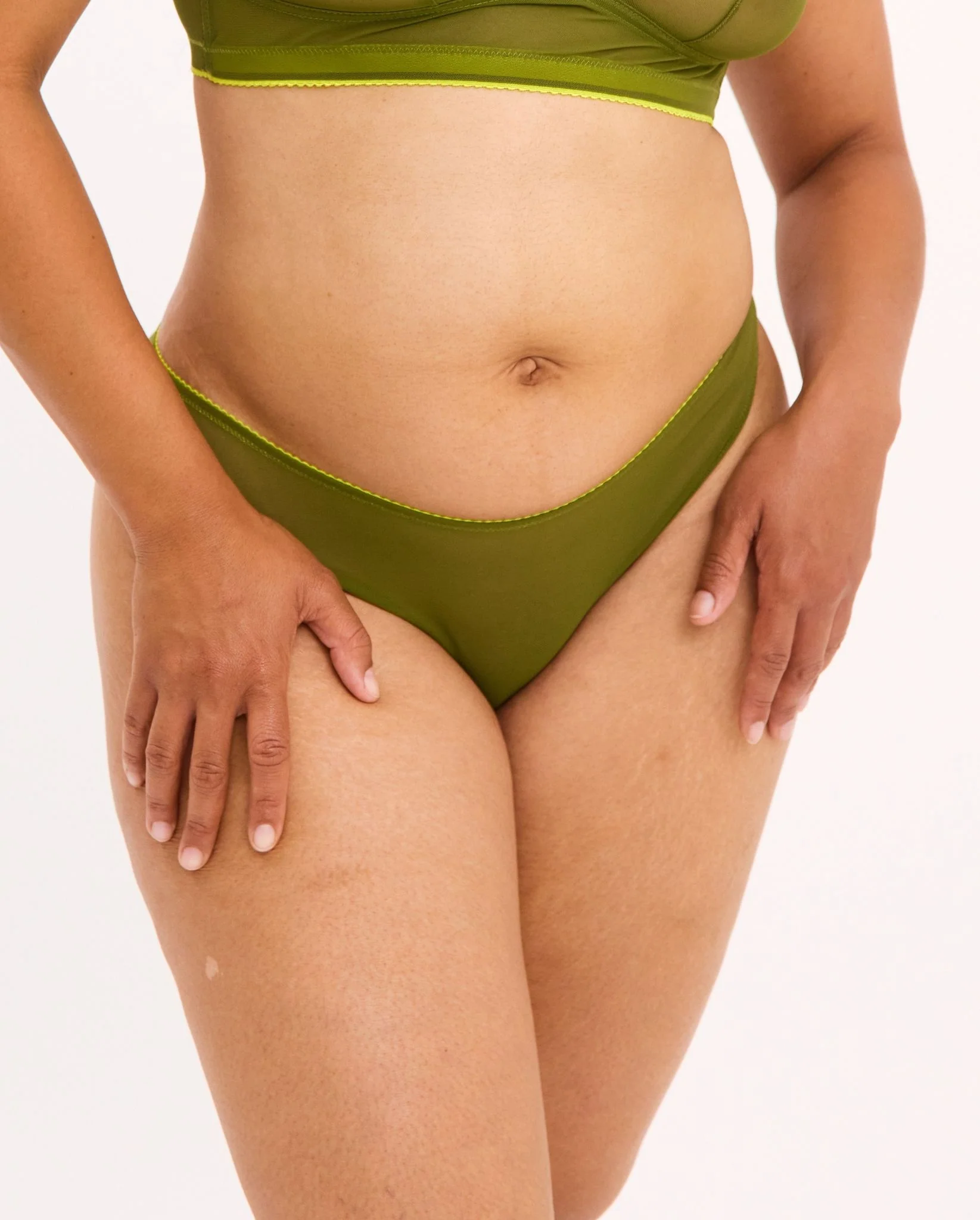 Mesh Bikini Briefs Olive - Image 5
