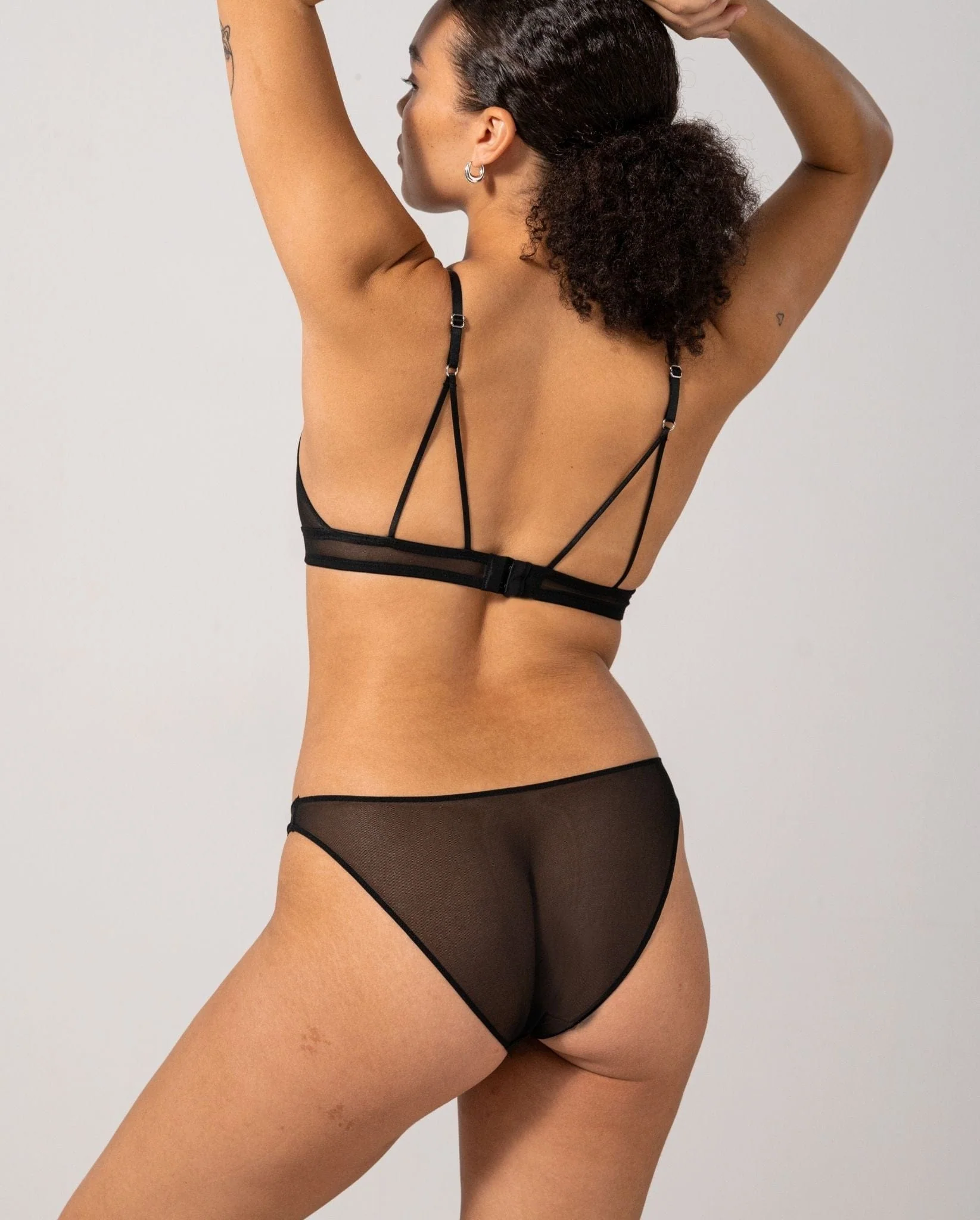 Mesh Bikini Briefs Black - Image 3