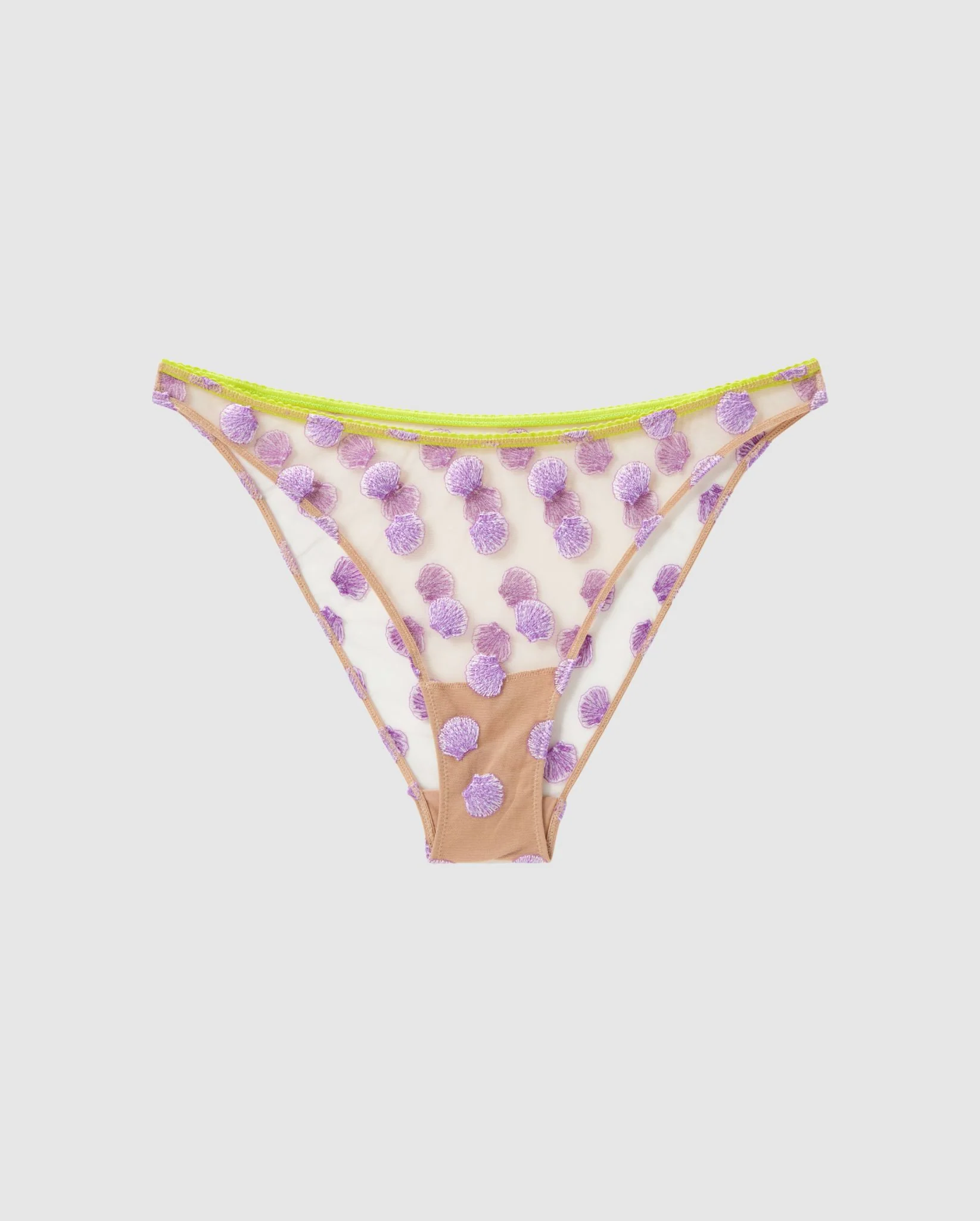 Mesh Bikini Briefs Warm Nude/Lilac - Image 2