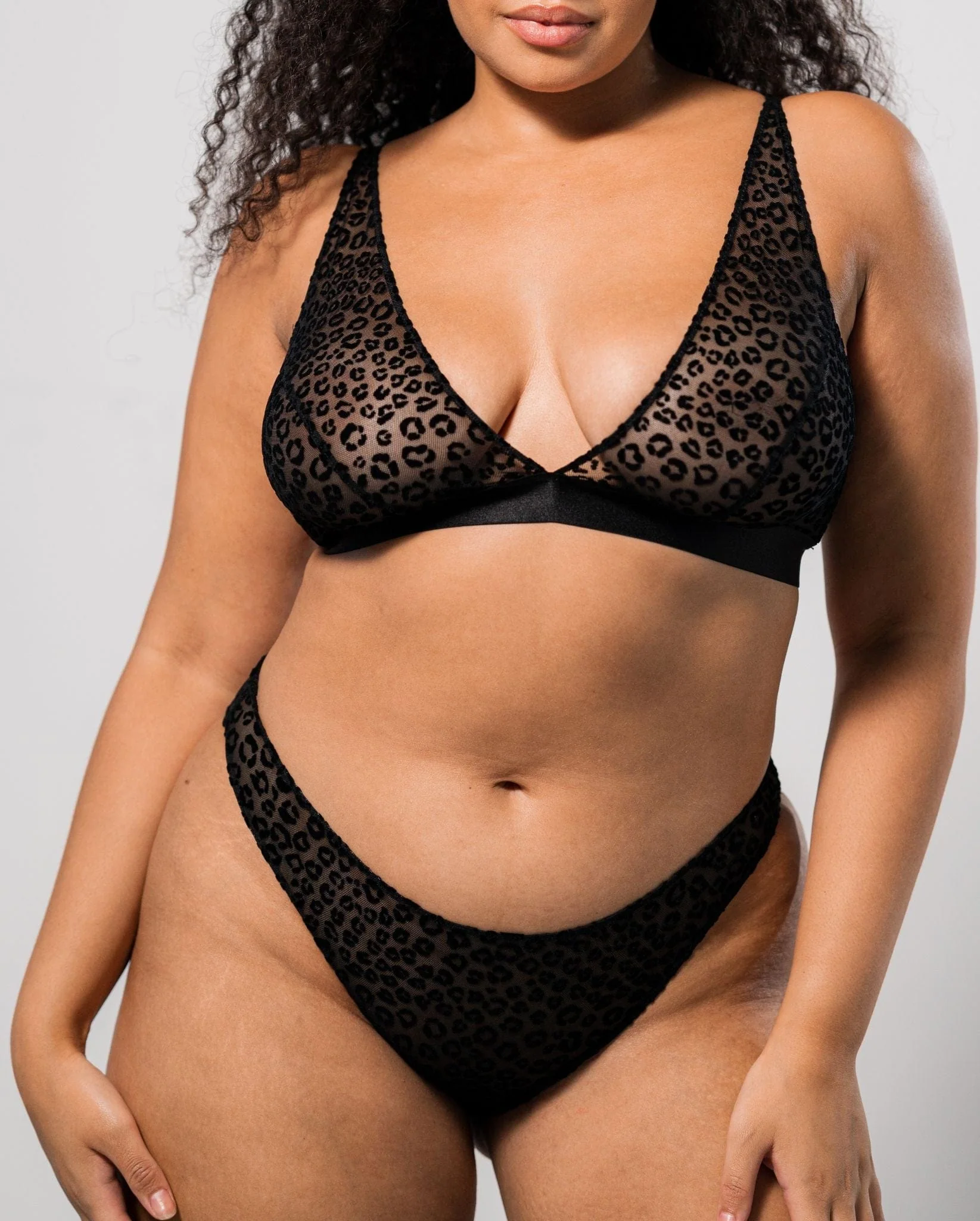 Mesh Bikini Briefs Black Leopard - Image 6