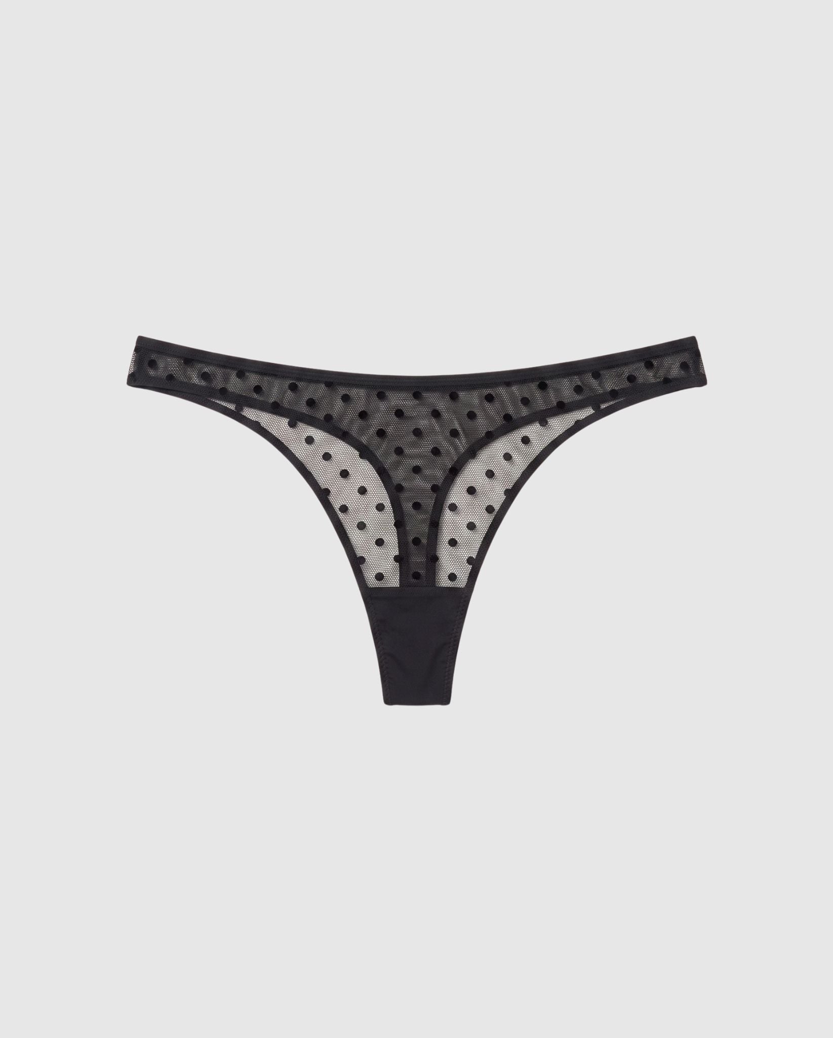 Mesh Dipped Thong Black Dots - Image 2