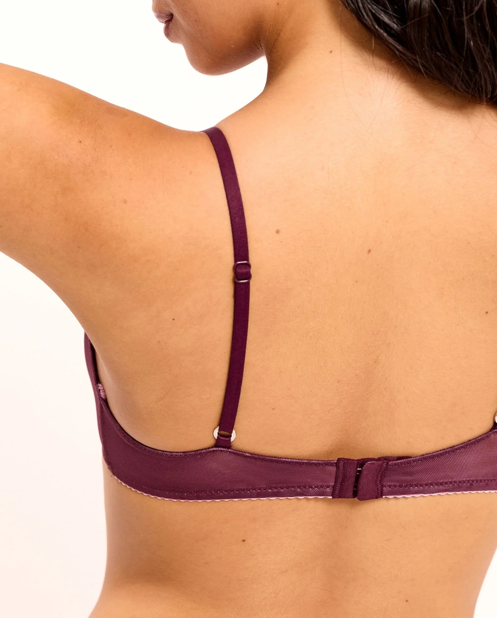 Mesh Double Triangle Bralette Cherry - Image 4
