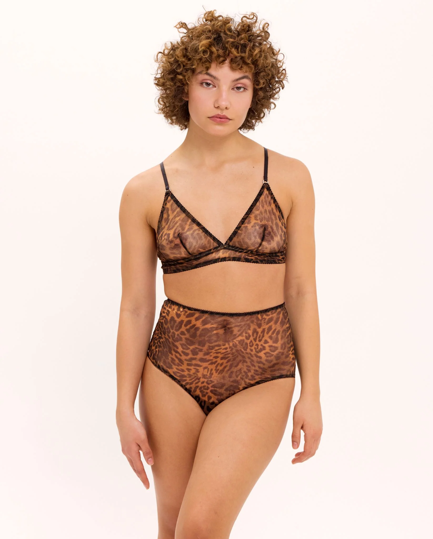 Mesh Highwaist Briefs Dark Leopard - Image 10