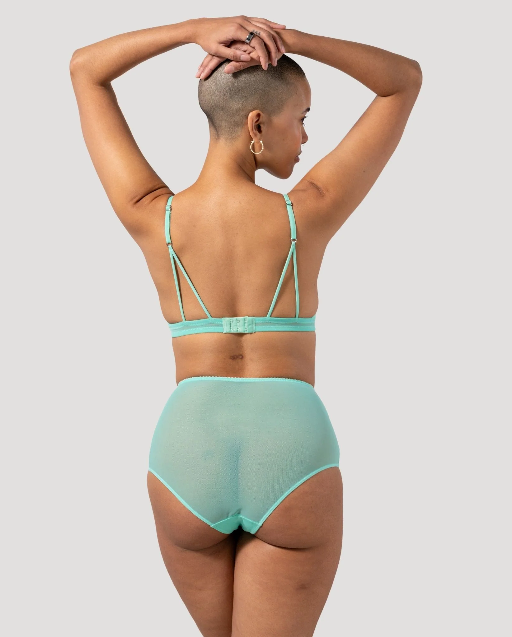 Mesh Highwaist Briefs Turquoise - Image 5
