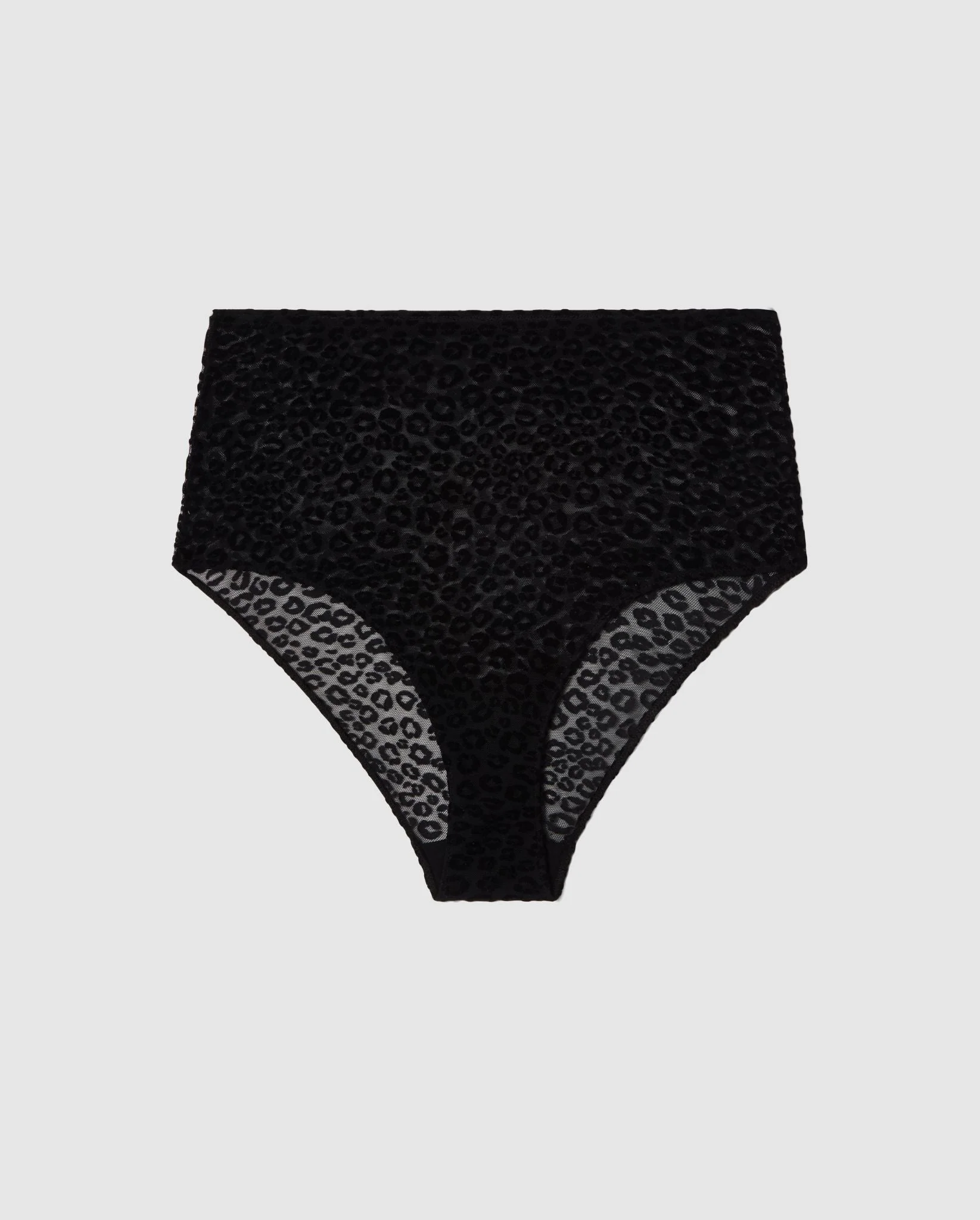 Mesh Highwaist Briefs Black Leopard - Image 2
