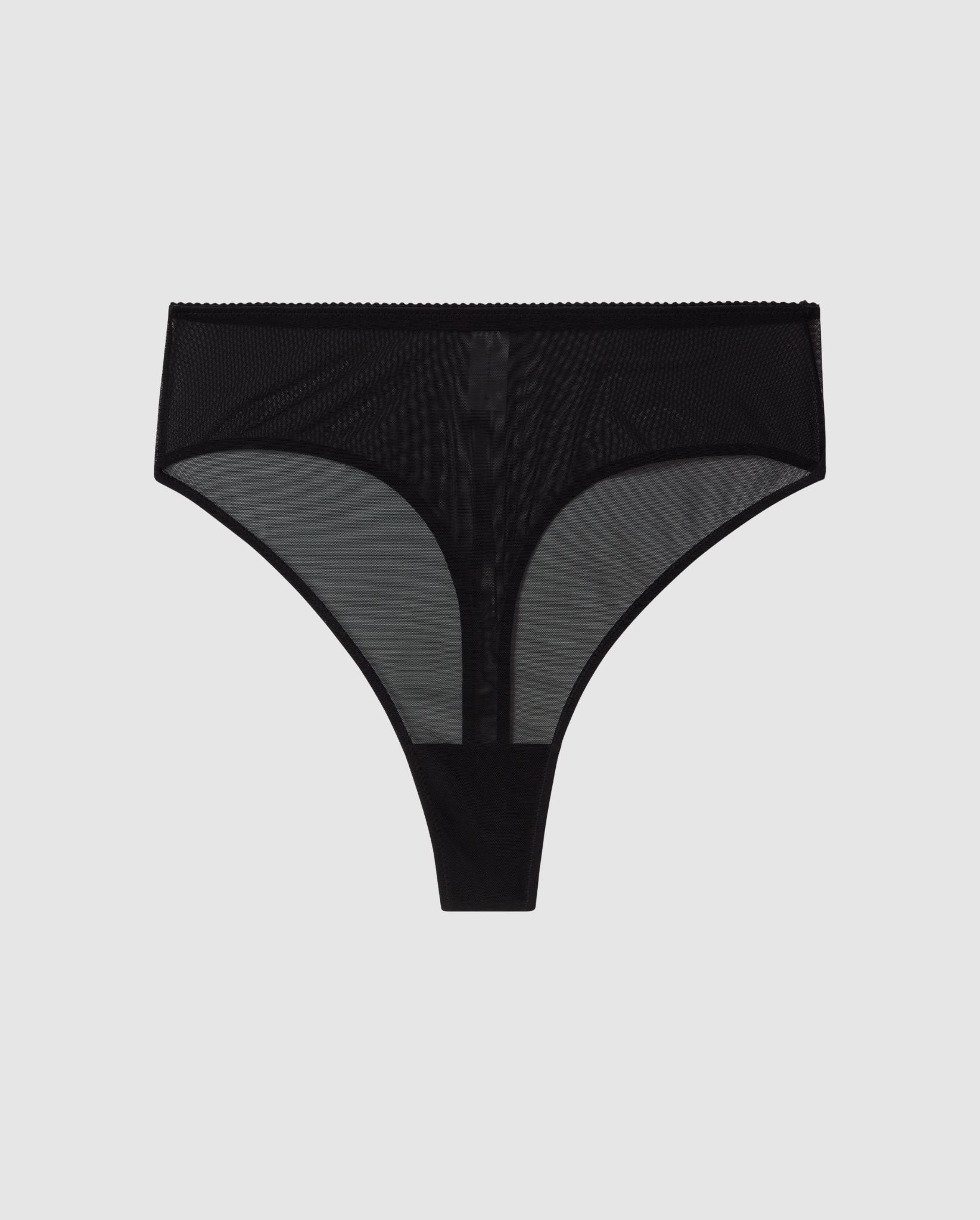 Mesh Highwaist Thong Black - Image 2