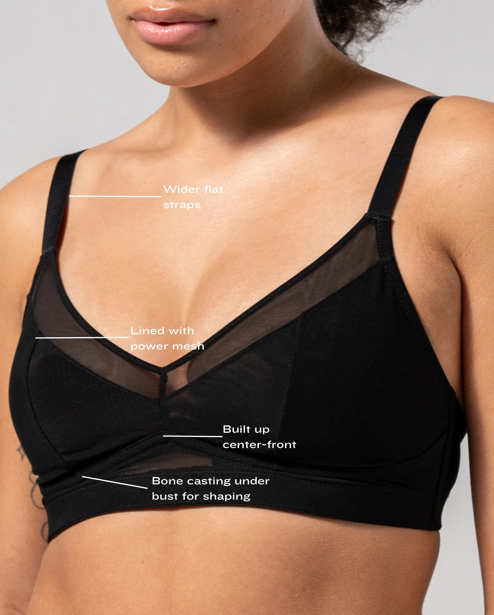 Mesh Support+ Bralette Black - Image 13