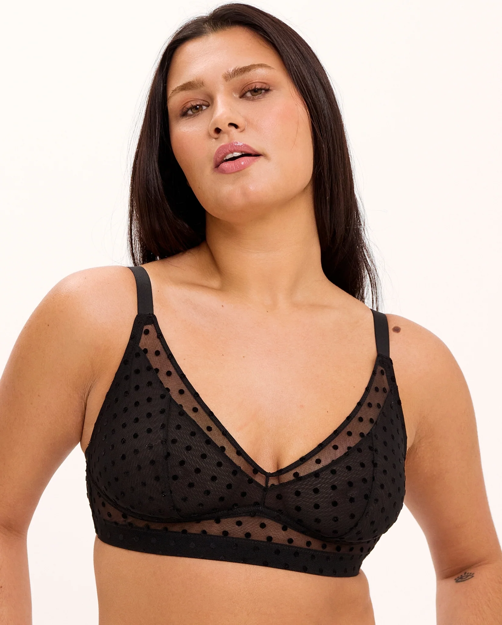 Mesh Support+ Bra Black Dots - Image 6