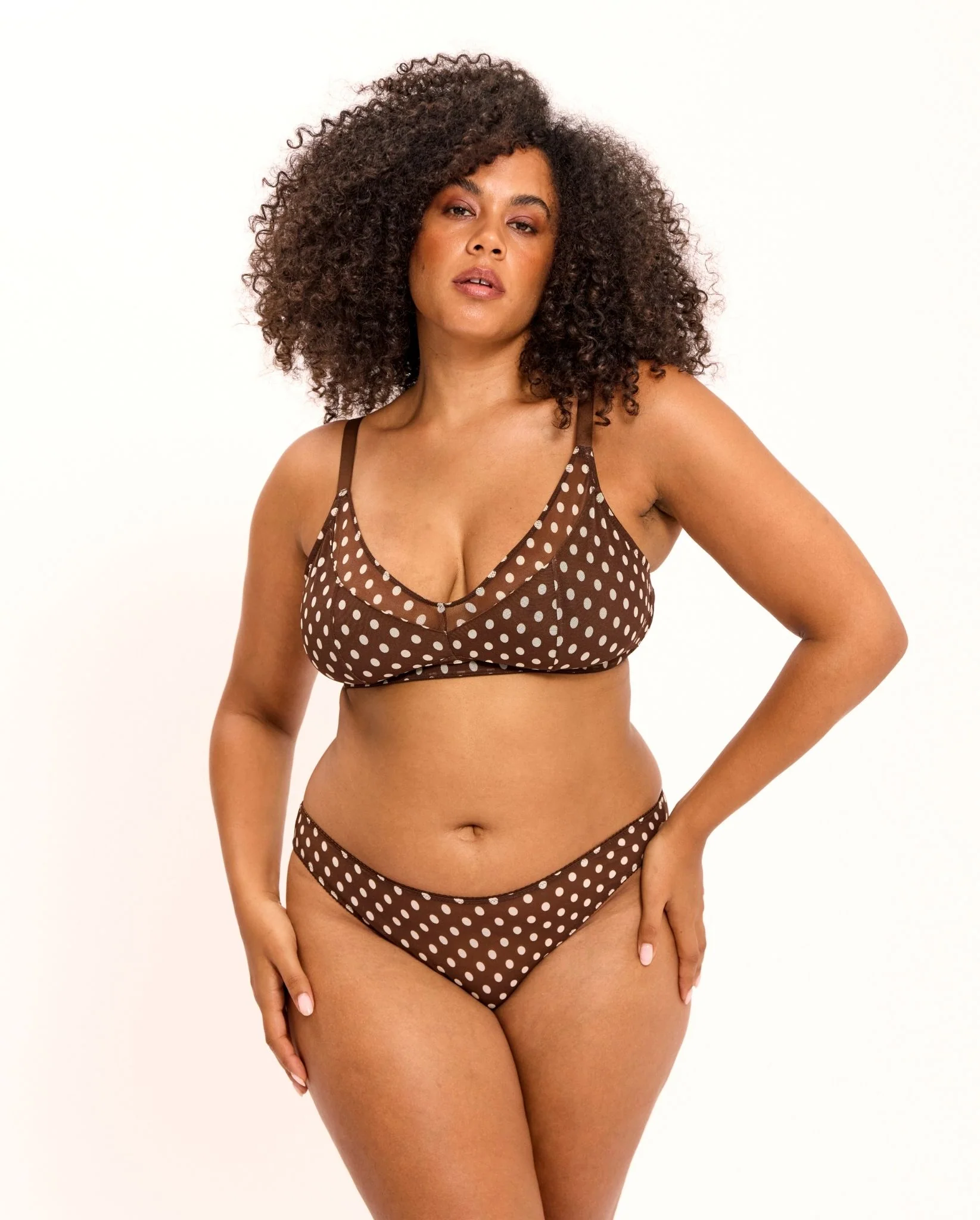 Mesh Support+ Bra Brown Dot - Image 8