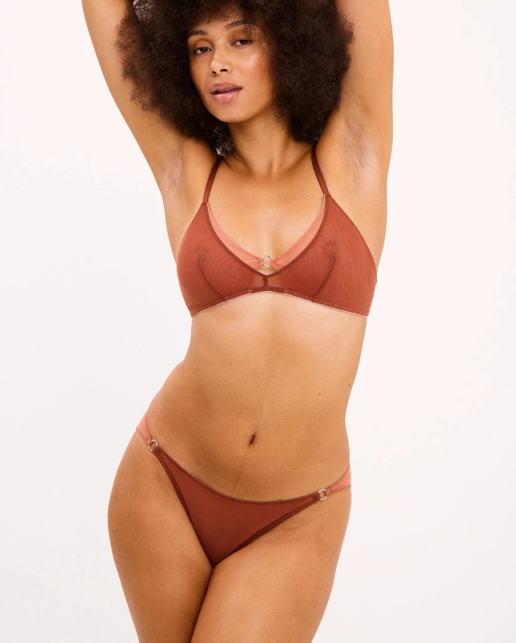 Mesh Tanga Briefs Rust - Image 4