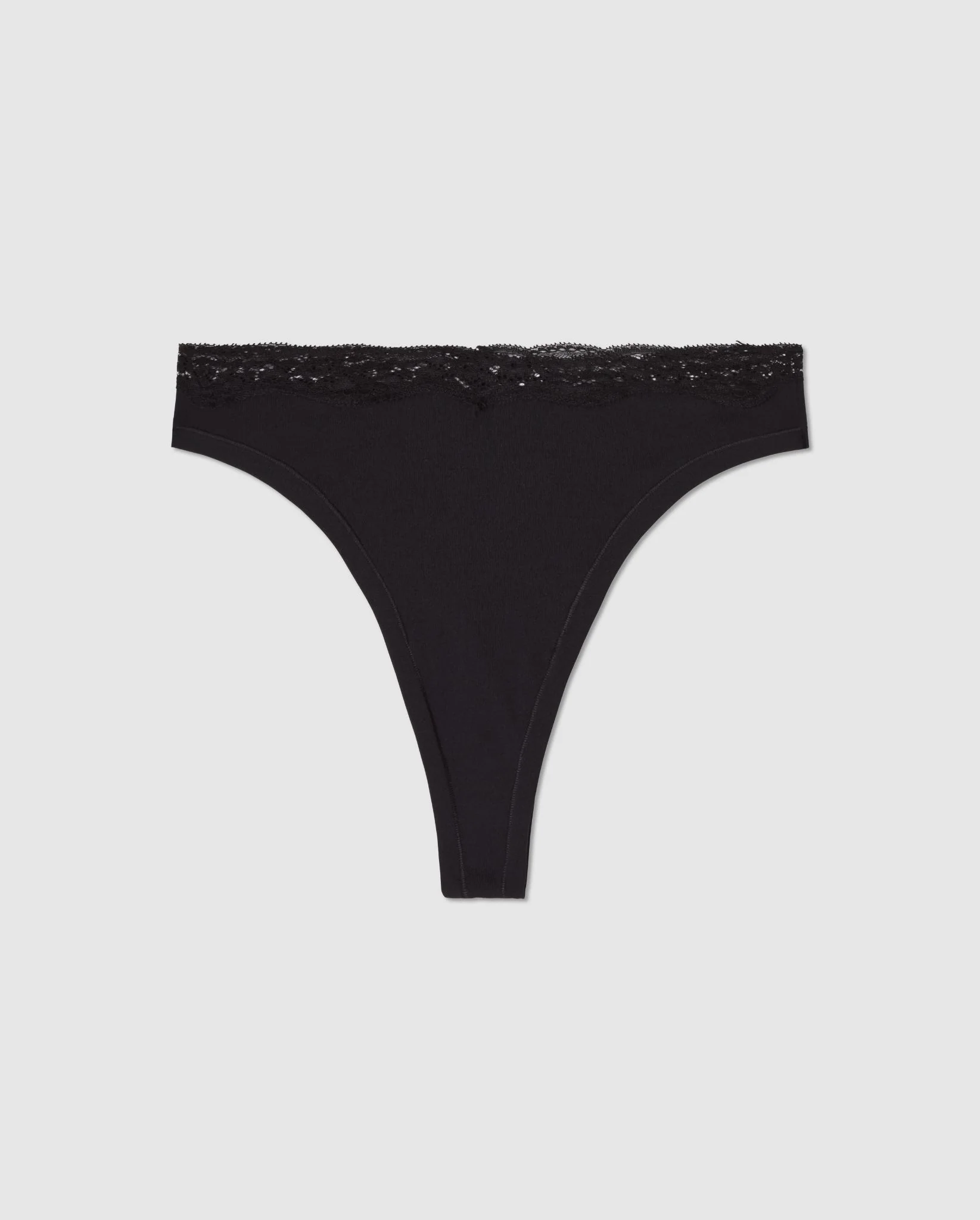 Micro Lace Thong Black - Image 2