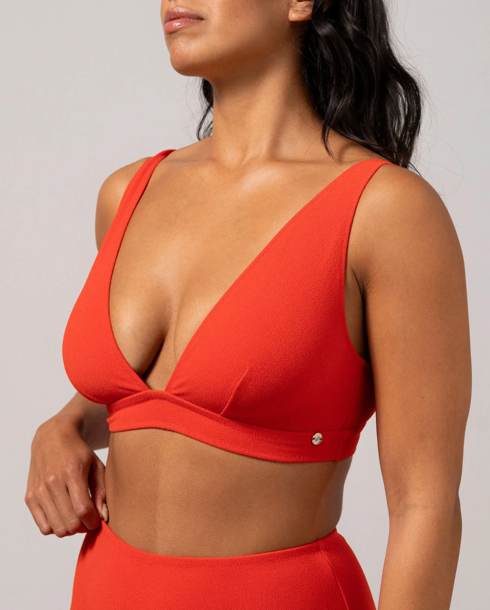 Plunge Bikini Top Papaya - Image 4